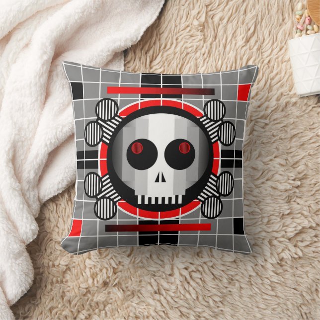 Coussin Carré de l'oreiller pour le crâne TV (Couverture)