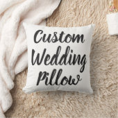 Coussin Carré de mariage personnalisé Modèle blanc oreille (Couverture)