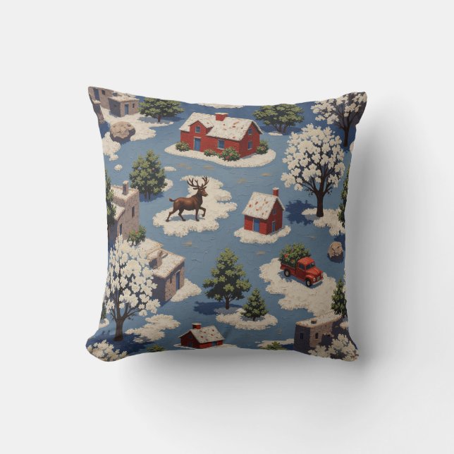 Coussin carré de Noël (Recto)