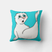 Coussin Carré de phoques surpris (Verso)