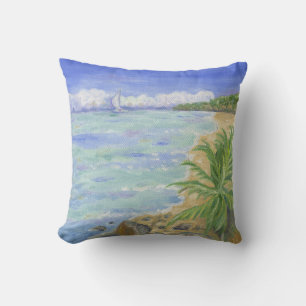 coussin carré de plage des Caraïbes