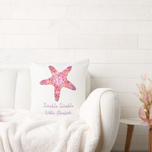 Coussin Carré de poisson  rose