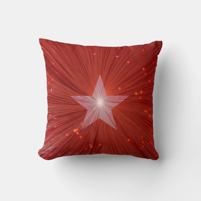 Coussin Carré d'oreiller à jetons imprimé Red Star (Recto)