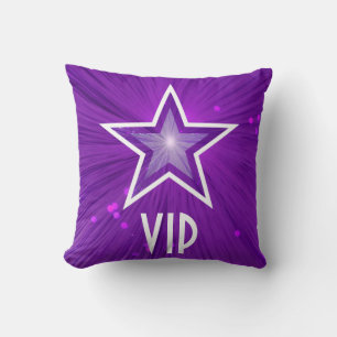 Coussin Carré d'oreiller à lancer VIP Star violet
