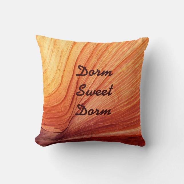 Coussin Carré Dorm Sweet Dorm et nom (Recto)