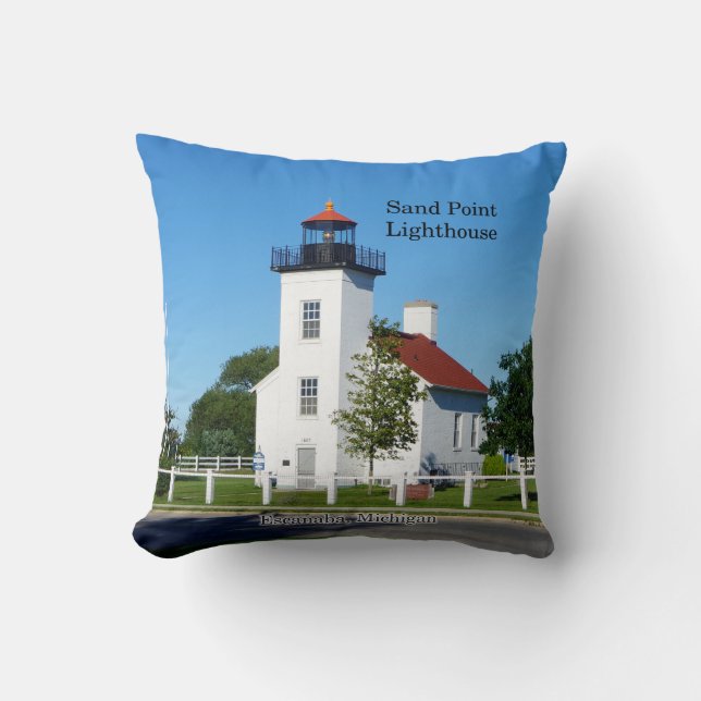 Coussin carré du phare de Sand Point (Recto)