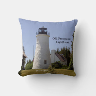 Coussin carré du phare Old Presque Isle