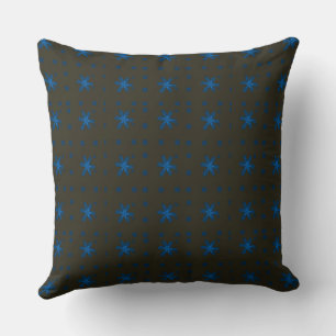 Coussin Carré Floral officiel Conundrum Algues Bleu