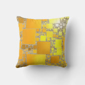Coussin carré jaune et orange (Verso)