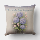 coussin carré '' là où le calme fleurit (Verso)