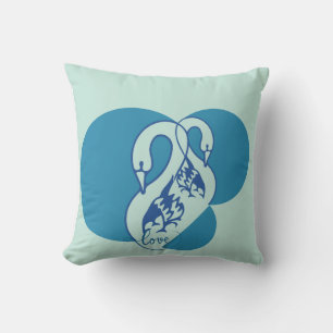 Coussin carré Love & Swans