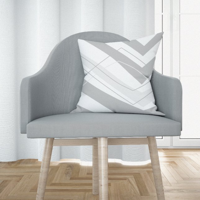 Coussin Carré moderne gris (Créateur téléchargé)