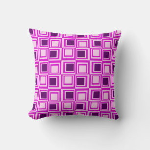 Coussin Carré moderne, rose, orchidée et violet