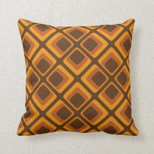 Coussin carré orange des années 60