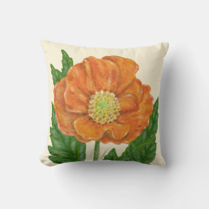 Coussin carré Orange Poppy
