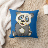 Coussin Carré Panda souriant (Couverture)