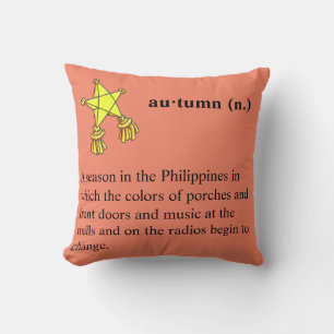 Coussin Carré philippin d'automne