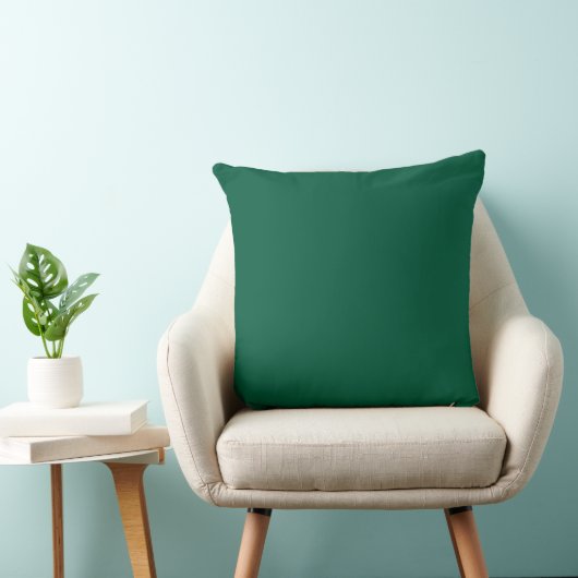 coussin carré vert foncé à jeter (Chaise)