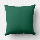 coussin carré vert foncé à jeter (Verso)