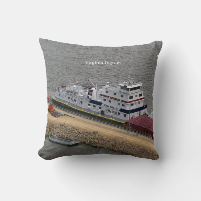 Coussin carré Virginia Ingram (Recto)