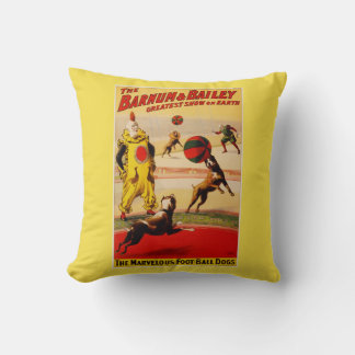 Coussin Carreau 16" de COTON x 16" BARNUM et BAILEY