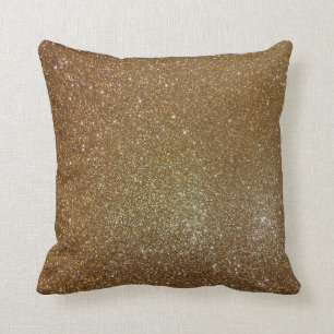Coussin Carreau 16" de parties scintillantes d'or x 16"