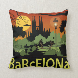 Coussin Carreau 16" de polyester de Barcelone x 16"