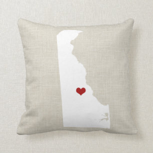 Coussin Carreau à la maison 16" d'état du Delaware nouveau