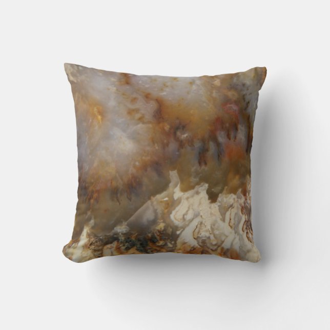 Coussin Carreau abstrait d'agate (Recto)