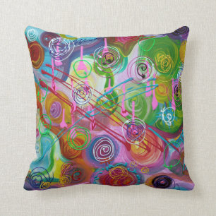 Coussin Carreau abstrait de crâne