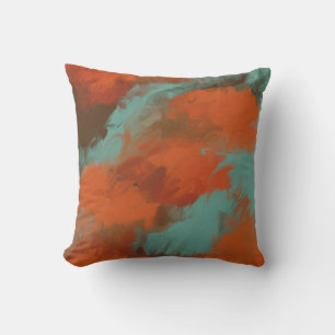Coussin Carreau abstrait moderne de la moitié du siècle