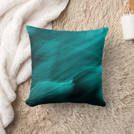 Coussin Carreau abstrait turquoise (Couverture)