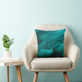 Coussin Carreau abstrait turquoise (Chaise)