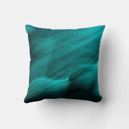 Coussin Carreau abstrait turquoise (Verso)