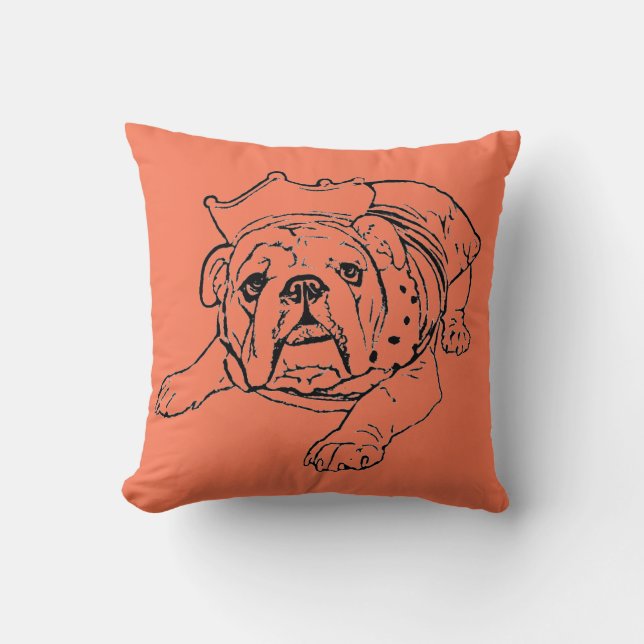 Coussin Carreau anglais de bouledogue (Recto)
