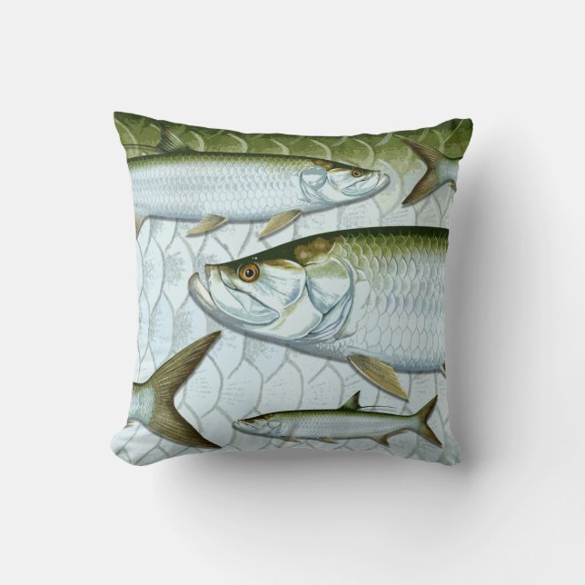 Coussin Carreau atlantique de tarpon (Recto)