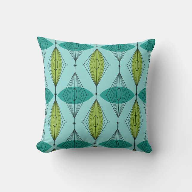 Coussin Carreau atomique d'Ogee et de Starbursts (Recto)