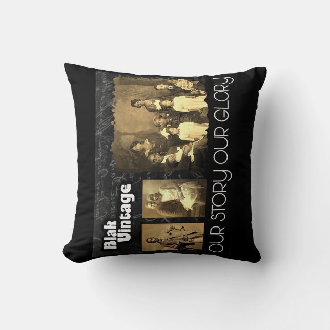 Coussin Carreau balayé de cru de polyBlak (Recto)
