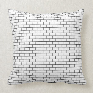 Coussin Carreau blanc de motif de brique