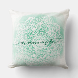 Coussin Carreau blanc vert de Namaste
