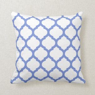 Coussin Carreau bleu blanc marocain