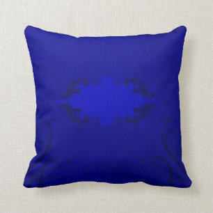Coussin Carreau - bleu de velours