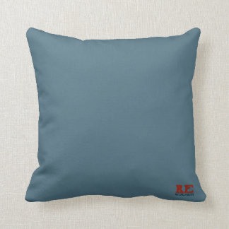 Coussin Carreau bleu solide de la terre rouge