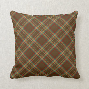 Coussin carreau brun rustique de contrôle de pays
