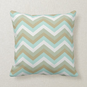 Coussin Carreau, chevrons pour la plage