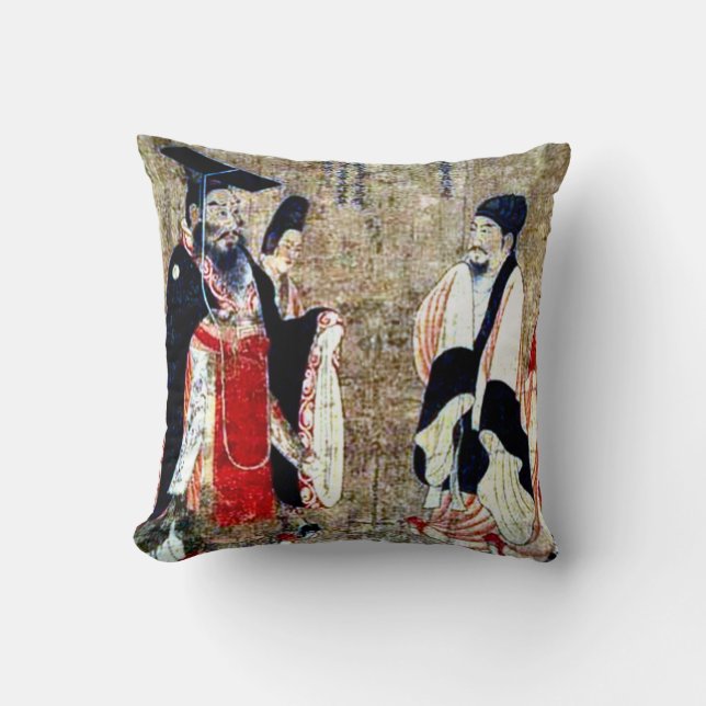 Coussin Carreau chinois antique d'art (Recto)