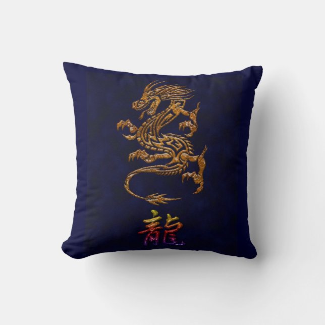 Coussin Carreau chinois de conception de dragon (Recto)