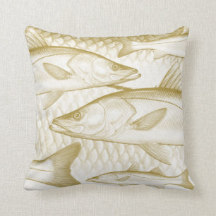 Coussin Carreau commun d'or/de jaune Snook