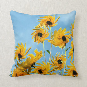 Coussin Carreau d'accent d'impressions de tournesol