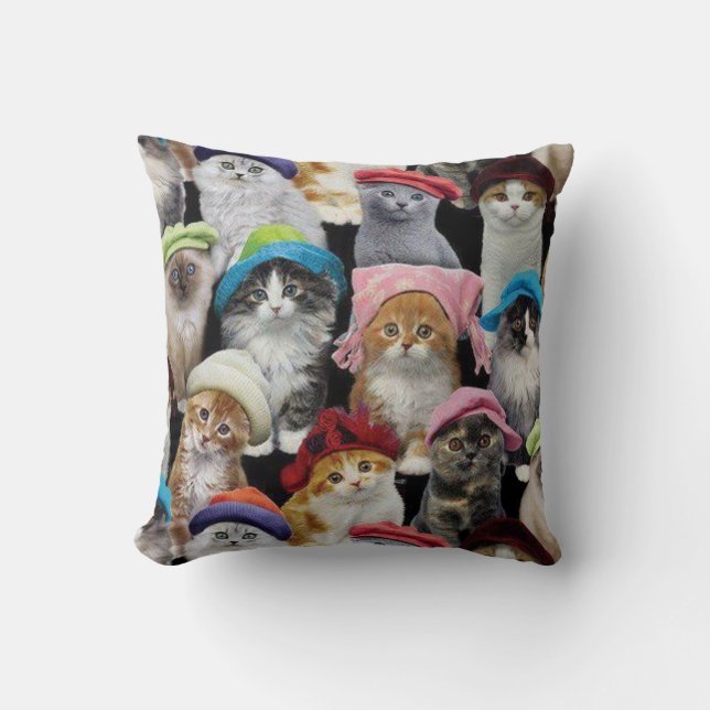 Coussin Carreau d'amoureux de les chats (Recto)